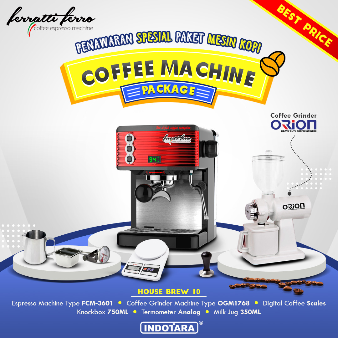 Paket Mesin Kopi Espresso House Brew 10 