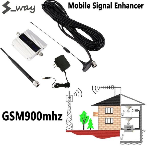 S_way Điện Thoại Di Động GSM Tăng Cường Tín Hiệu GSM Lặp Tín Hiệu Điện Thoại di động GSM 900 Mhz Khuếch Đại Tín Hiệu với Yagi Antenna Nguồn bộ Adapter