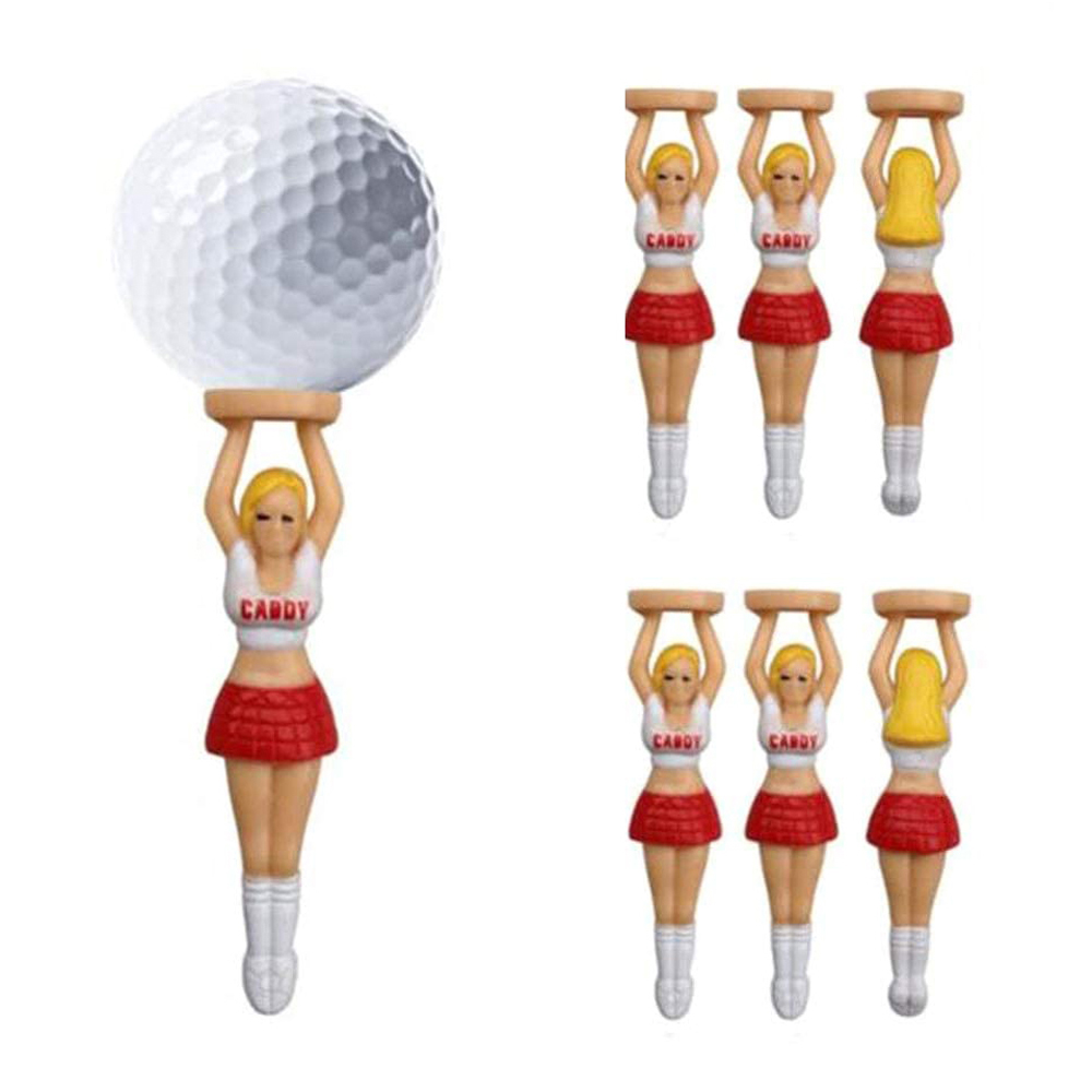 ADBNTYK Novelty สาวเสื้อกอล์ฟสตรีความงามกอล์ฟลูกกอล์ฟตรง T เชียร์ลีดเดอร์ Tee Lady เสื้อกอล์ฟ Golf ที่วางลูกบอล