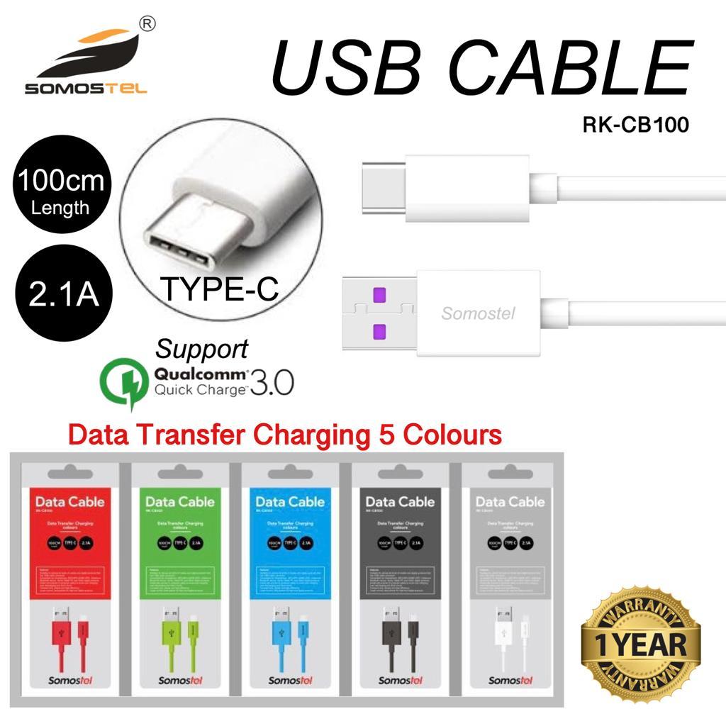 somostel usb kabel tyoe c fast charging, sms-cb100c , garansi resmi 1 tahun , rusak ganti baru