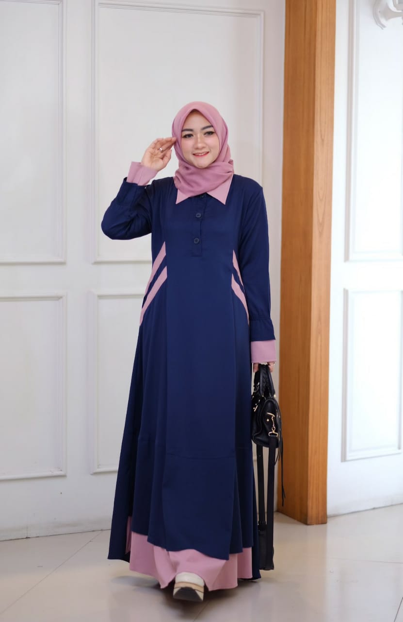Gamis Moscrepe Polos Kombinasi Membeli Jualan Online Baju Muslim Jumpsuit Dengan Harga Murah Lazada Indonesia
