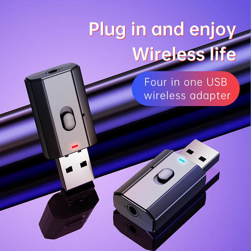 Bảng giá Bộ Chuyển Đổi Bluetooth Highmax 4 In1Bluetooth 5.0, Bộ Thu Phát Bluetooth Không Dây USB Âm Thanh Nhạc Bộ Chuyển Đổi AUX 3.5Mm Rảnh Tay Cho Xe Hơi TV PC Không Dây Bộ Chuyển Đổi Phong Vũ