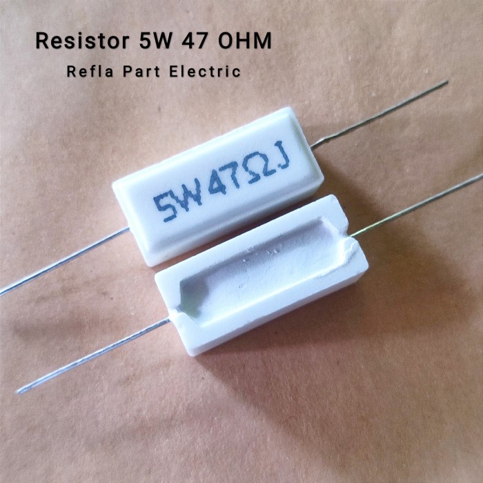 10x 47R 47 ohm 4W wirewound resistor