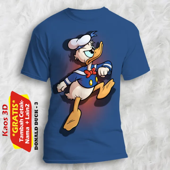 Kaos Gambar Kartun Donal Bebek Ukuran Anak Dan Dewasa Model Unisex Kualitas Cetak 3 Dimensi Pakaian Atasan Gambar Kartun Gambar Original Donald Duck 3 Lazada Indonesia