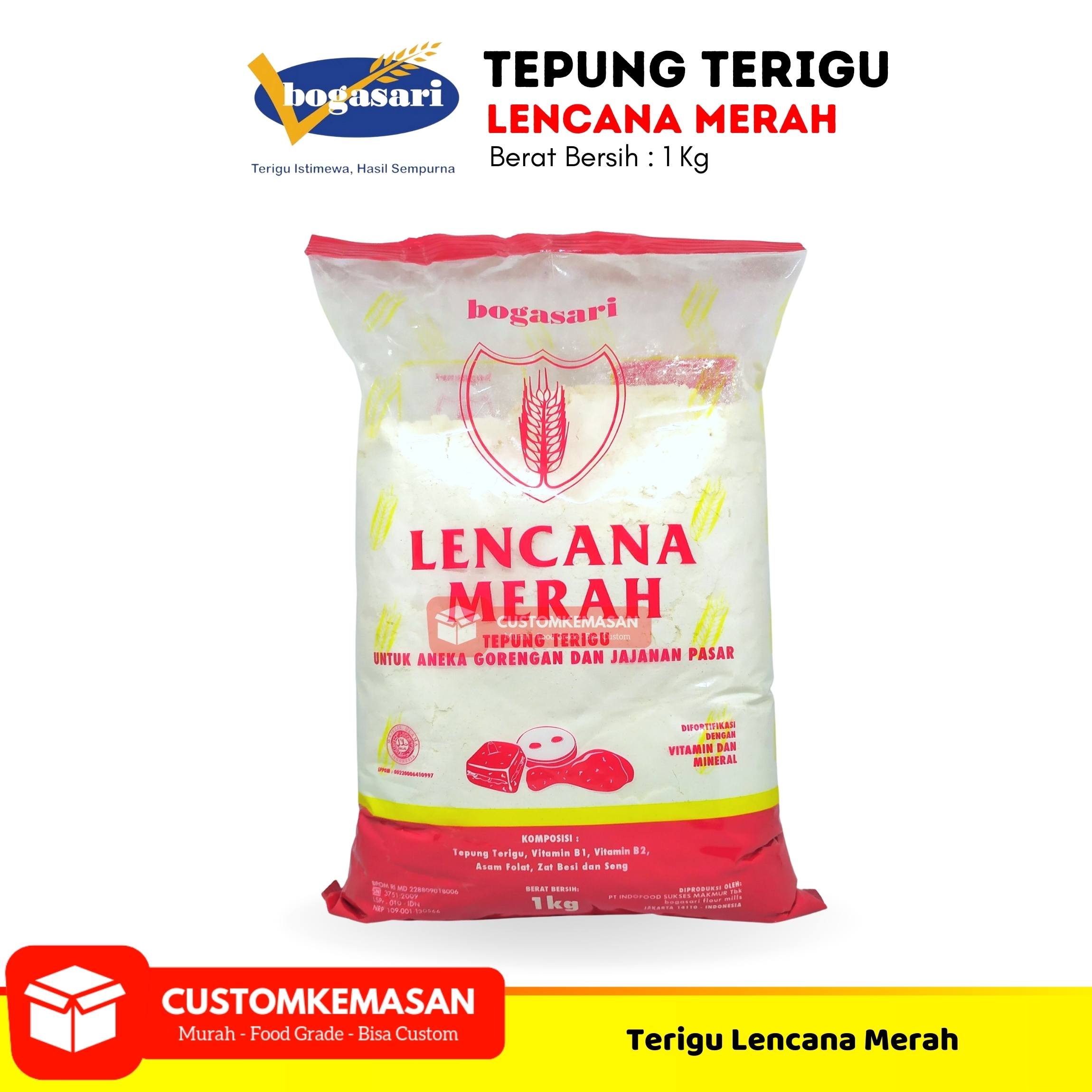 Bogasari / Tepung Terigu Lencana Merah / Tepung Terigu 1 Kg / Tepung ...