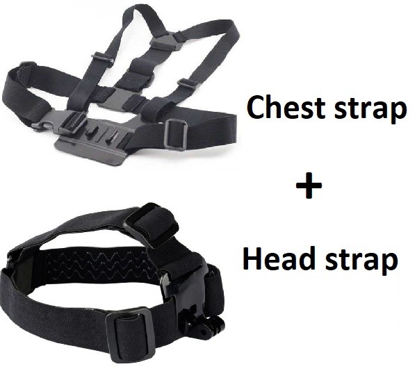 [Ready Stock] Universal Chest Strap Mount 5pcs set Adjustable Foto Tali