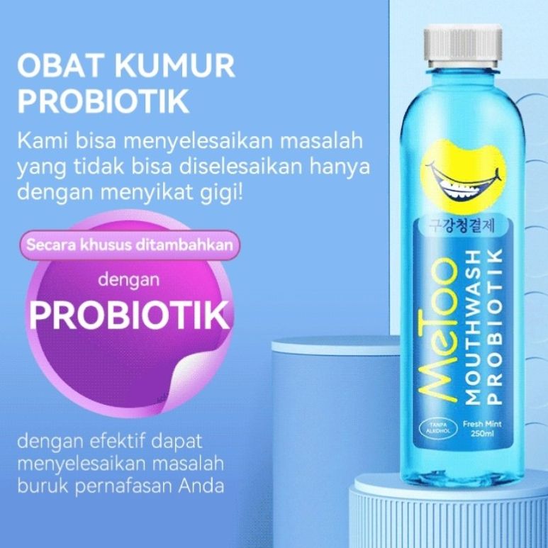 Probotik Metoo Obat Kumur / Fresh Mint Mouthwash Nafas Segar / Pemutih