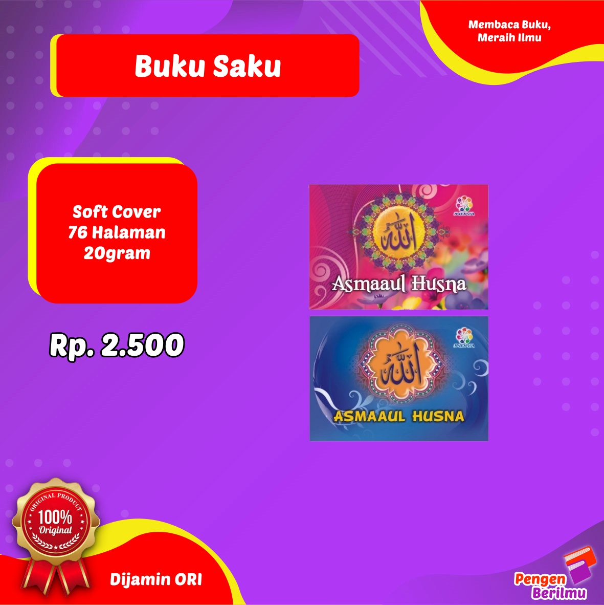 Buku Saku Asmaul Husna INDIVA | Lazada Indonesia