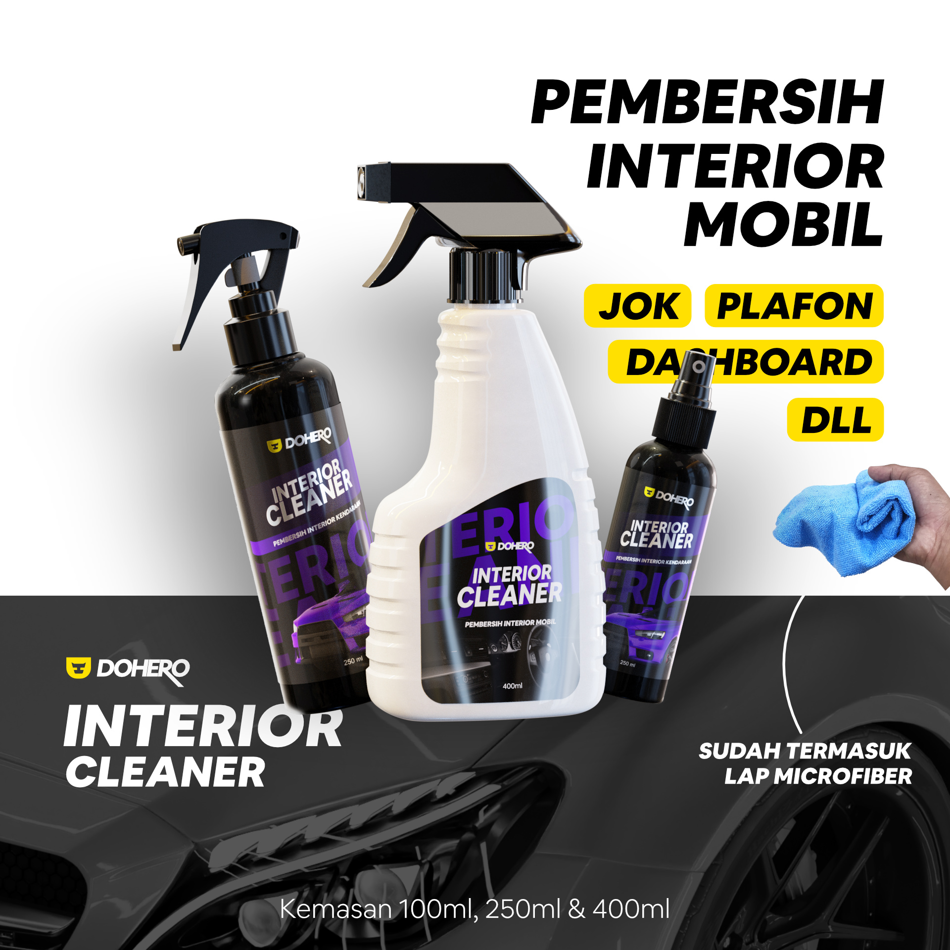 Car Interior Cleaner - Interior Cleaner - by Dohero Harga 27,000 rupiah*Gratis Ongkir