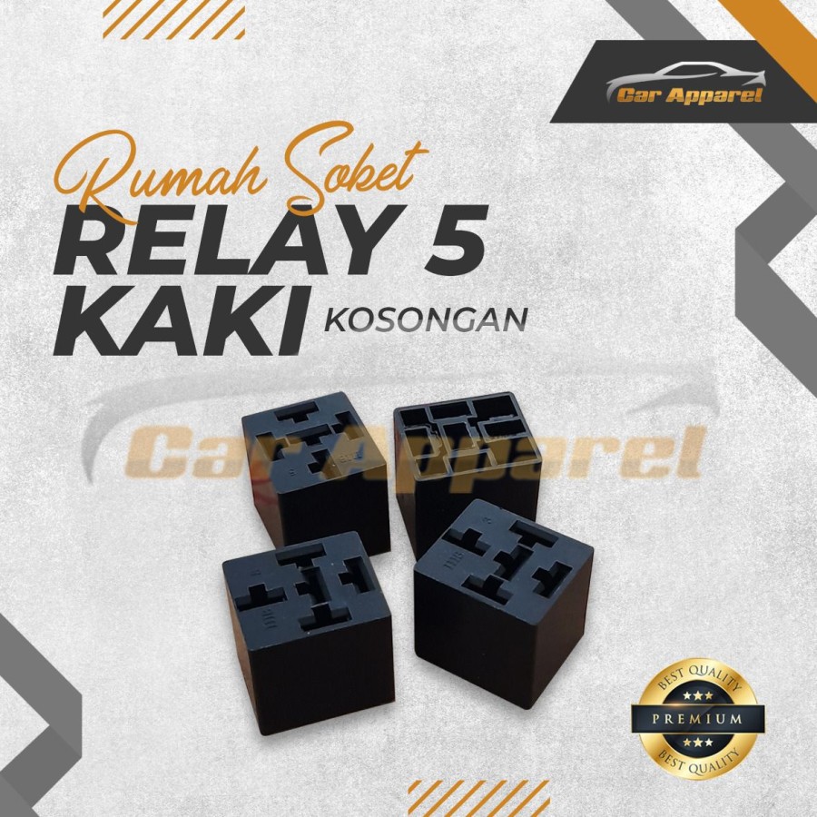 Rumah Relay Kaki 5 Kaki 4 Lampu Klakson Socket Kosongan Relay Soket