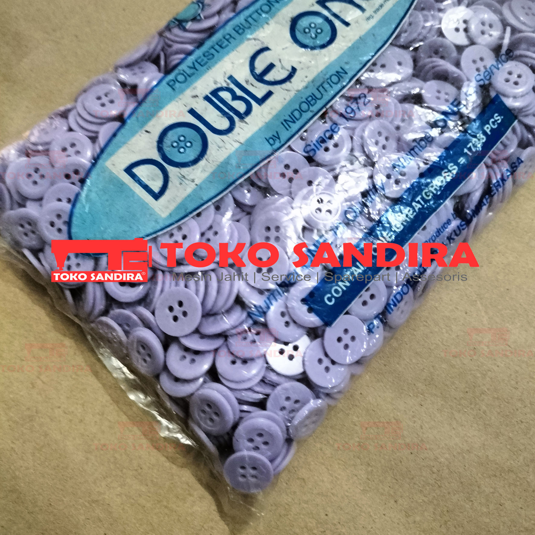 144 Pcs Kancing Dinas 14 Mm Lubang 4kancing Baju Lubang 4 Diameter