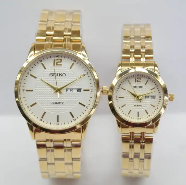 Terbaru Jam Tangan Seiko Couple Pasangan Tali Rante Staenless Steel Tanggal Hari Aktif Terlaris Lazada Indonesia