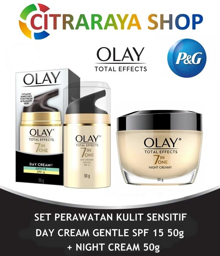Bisa Cod Olay Set Perawatan Kulit Sensitif Total Effect 7 In 1 Day Cream Gentle Spf 15 Night Cream Lazada Indonesia
