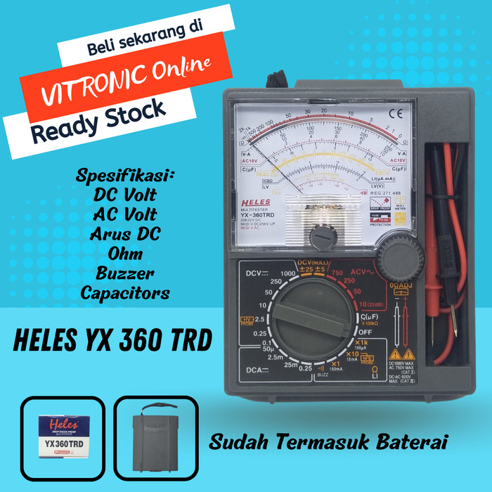 MULTITESTER YX360TRD MULTIMETER ANALOG HELES YX360TRD AVOMETER HELES TUBRUKSTORE25 Lazada