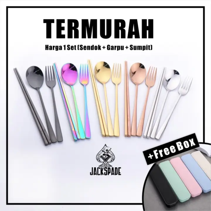 Promo Murah Cod Set Alat Makan Korea Stainless Steel Sendok Garpu Sumpit Korea Silver Alatmakansetbox Tersedia Juga Sendok Makan Sendok Garpu Set Sendok Polkadot Sendok Makan Set Sendok Batik Lazada Indonesia