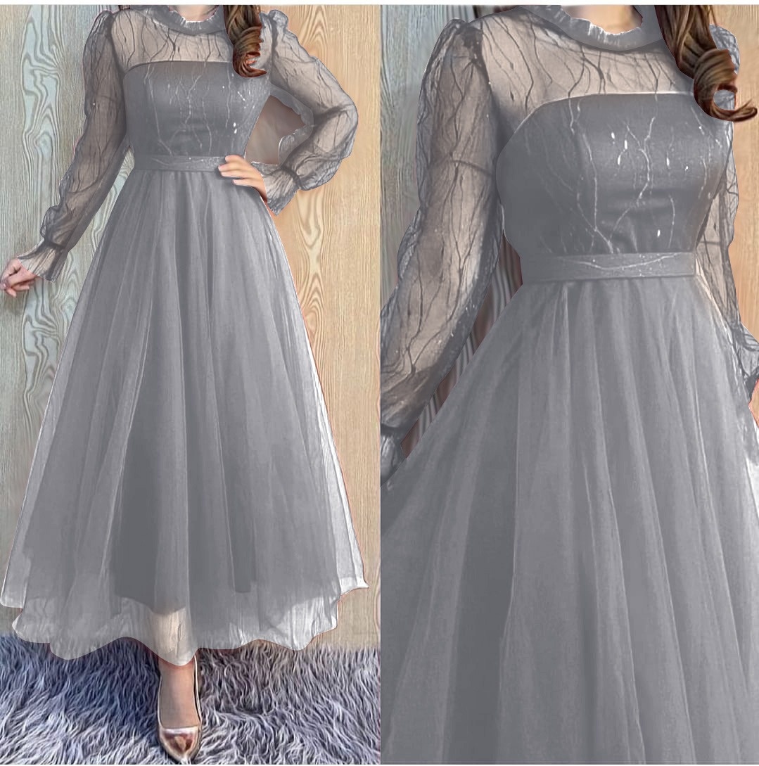 DRESS TILE MODEL KOREA TERBARU / DRESS WANITA MEWAH JEJE / FASHION