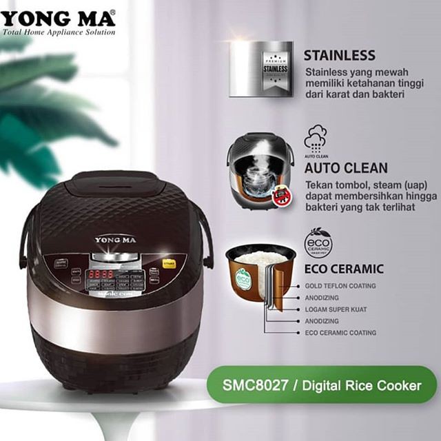 cara membersihkan rice cooker yongma digital