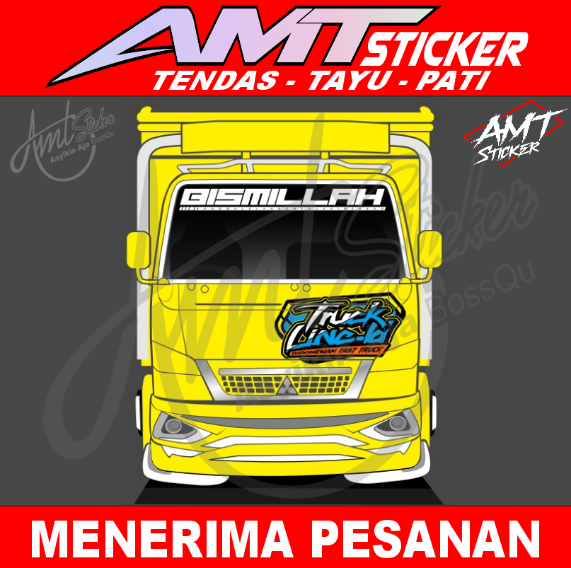 [TERMURAH] STICKER KABIN DEPAN TRUCK CANTER - STICKER KACA DEPAN ...