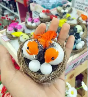 Gl Sangkar Burung Sintesis Sepasang Hiasan Taman Decorasi Rumah