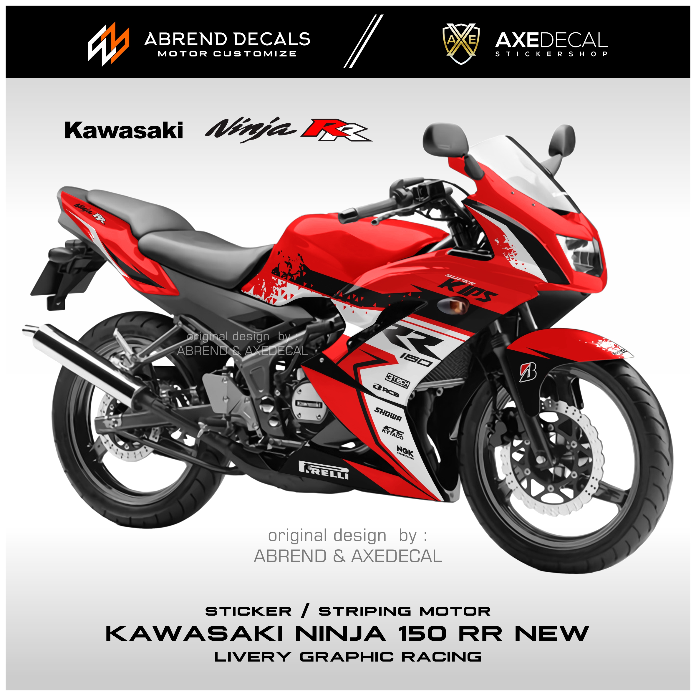 STRIPING NINJA 150 RR NEW SE LIVERY GRAFIS RACING CUSTOM / STIKER MOTOR