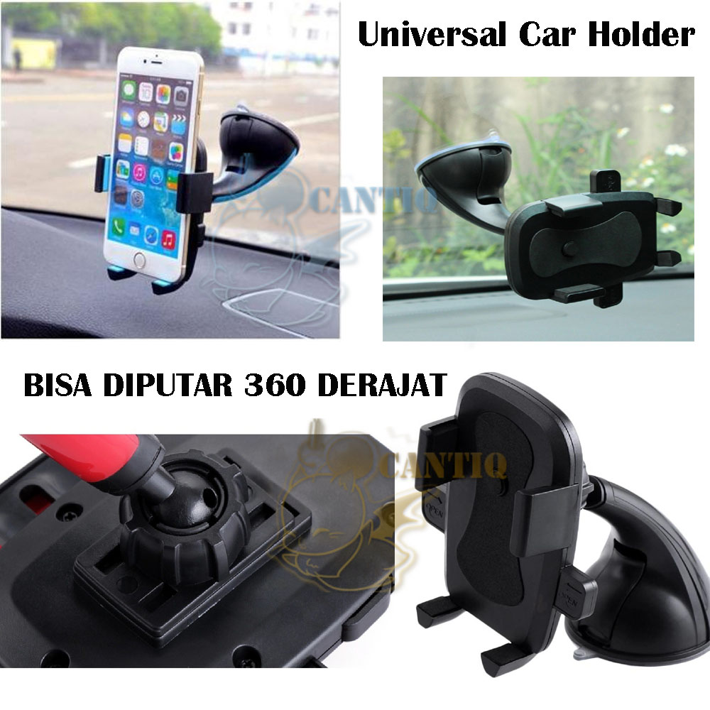 QC Universal Mobil Holder / Car Phone Holder 360 Rotation for ...