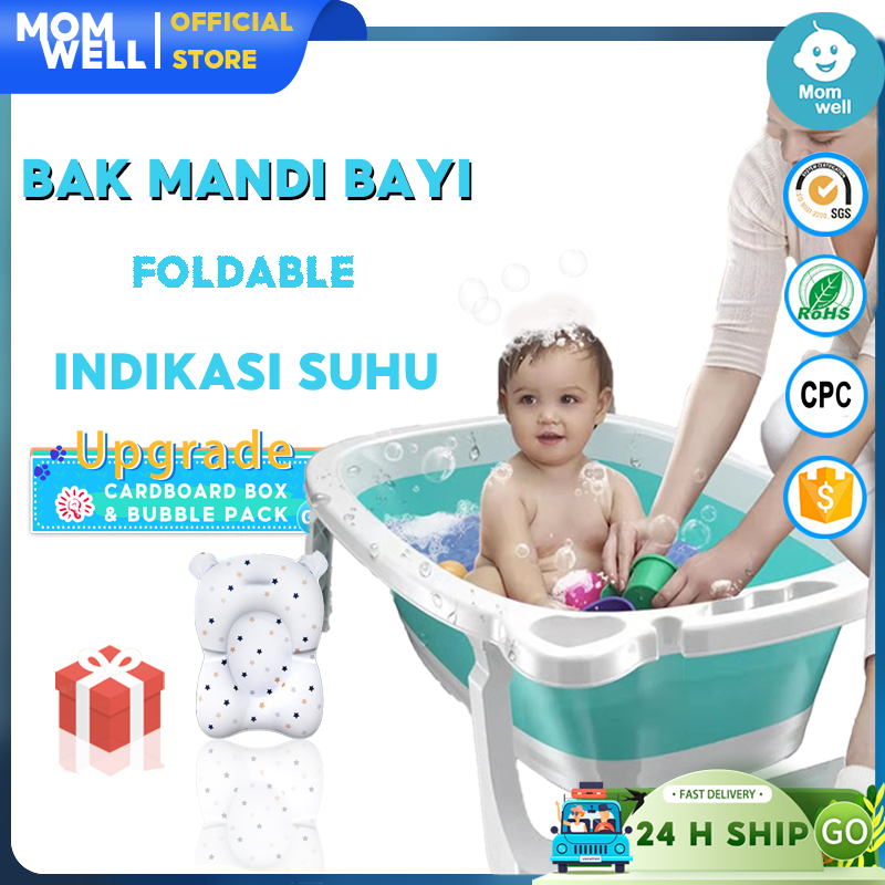 Momwell Foldable Baby Bath Tub Bak Mandi Bayi Lipat dengan
