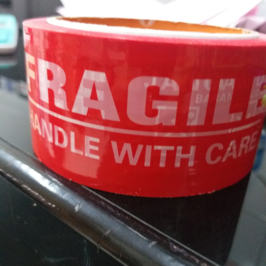 Lakban Fragile Merah Putih 45mm Lazada Indonesia