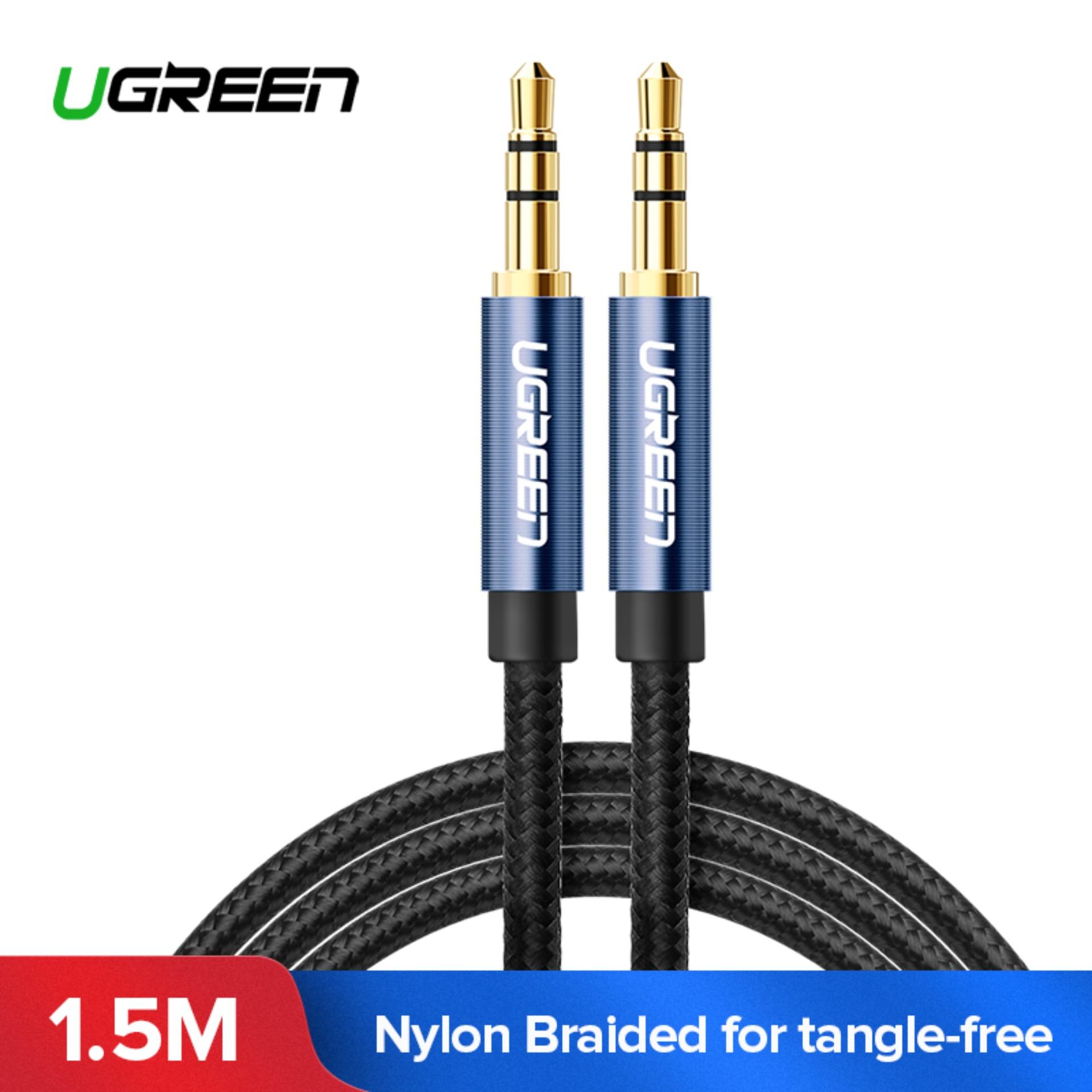 UGREEN 3,5mm Papan 3,5mm Jack Kabel Audio Benang Bradied (1,5 M)-International