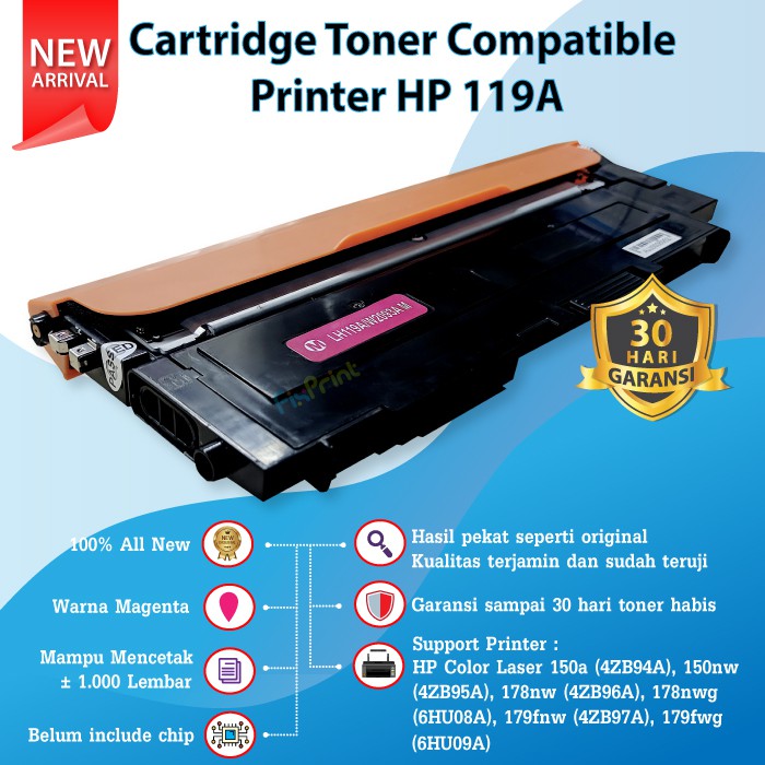 Cartridge Toner Compatible 119A - Printer HP Color Laser 150 178 179 |  Lazada Indonesia