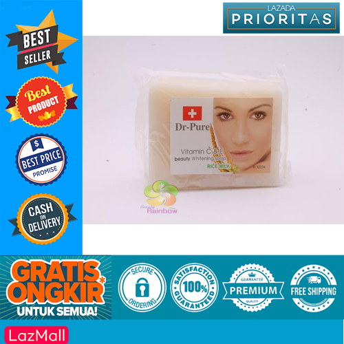 Dr pure Rice Milk Soap Sabun Batang / Sabun Mandi / Sabun Badan