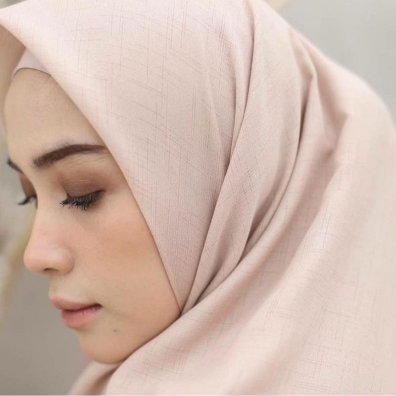 [ Hijabasket ] Belvina Hijab Voal Segi Empat Sandi Morse Laser Cut Waffle Premium Grade A Ori Azara |Hijab Segiempat Azara | Kualitas Premium