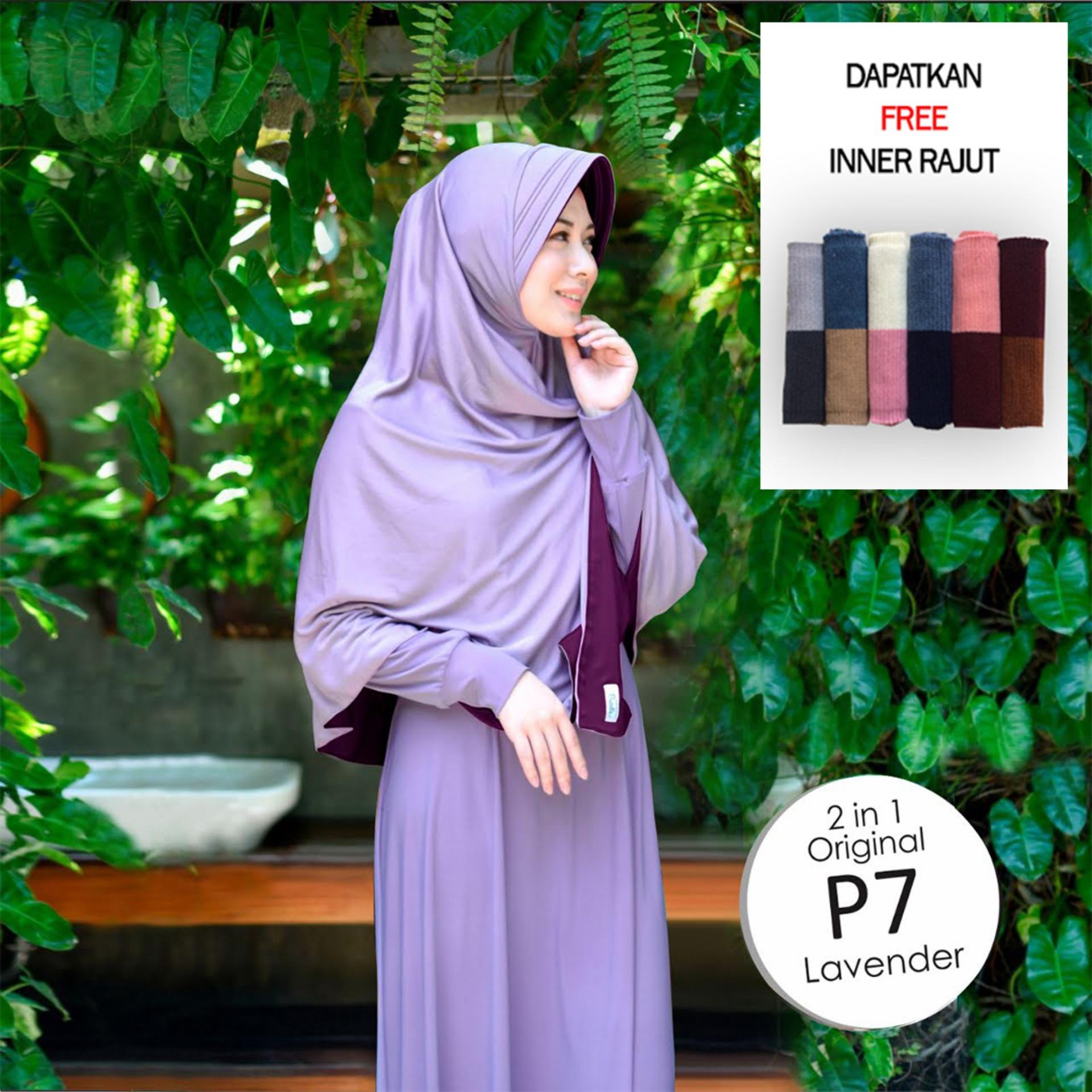 Jilbab 2 Warna / Hijab Instan / Kerudung Langusng Pakai Model Baru / Hijab Bolak Balik Dua Warna / 2 in 1 Original Grade A / Fashion Muslim Wanita Remaja Modern