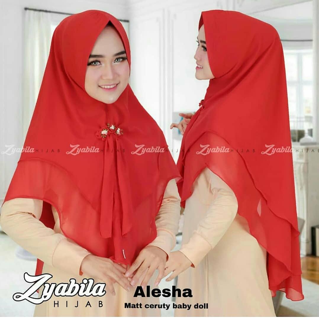 BAJU MUSLIM ORIGINAL KHIMAR ALESHA BAHAN CHERUTY BABYDOLL SANGAT ADEM DAN MODEL KERUDUNG SIMPLE COCOK UNTUK SEGALA AKTIVITAS MODEL SANGAT CANTIK KERUDUNG/KHIMAR/JILBAB SYAR’I KEKINIAN DAN SANGAT FASHIONABLE KERUDUNG MODEL TERBARU