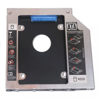 SSD HDD Caddy Slim 9.5mm SATA DVD Slot Hardisk - GRC-BR-HDSC95 - PLASTIK HITAM