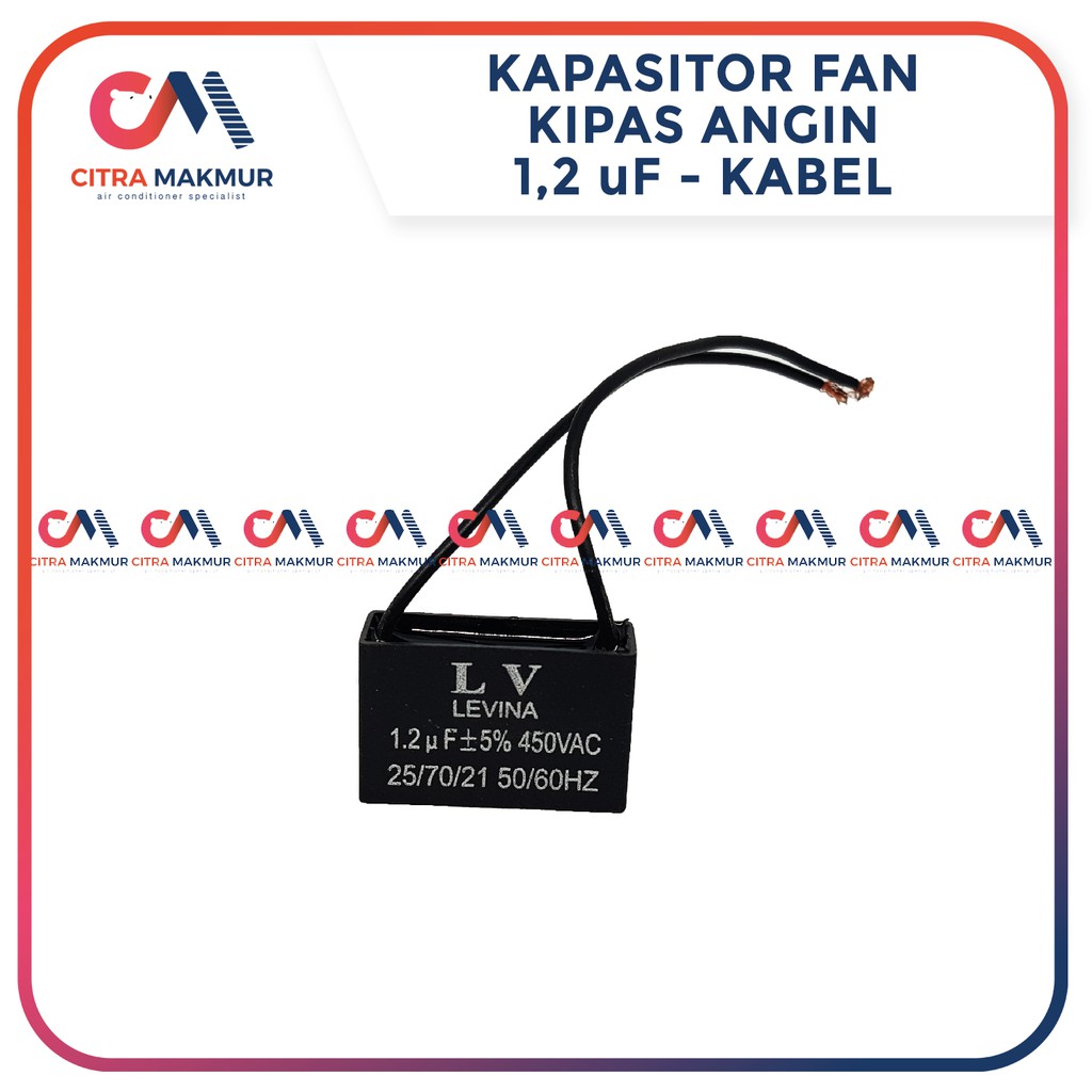 Kapasitor Kipas Angin 1.2 uf Kabel 2 SK Fan AC Capasitor mikro Air