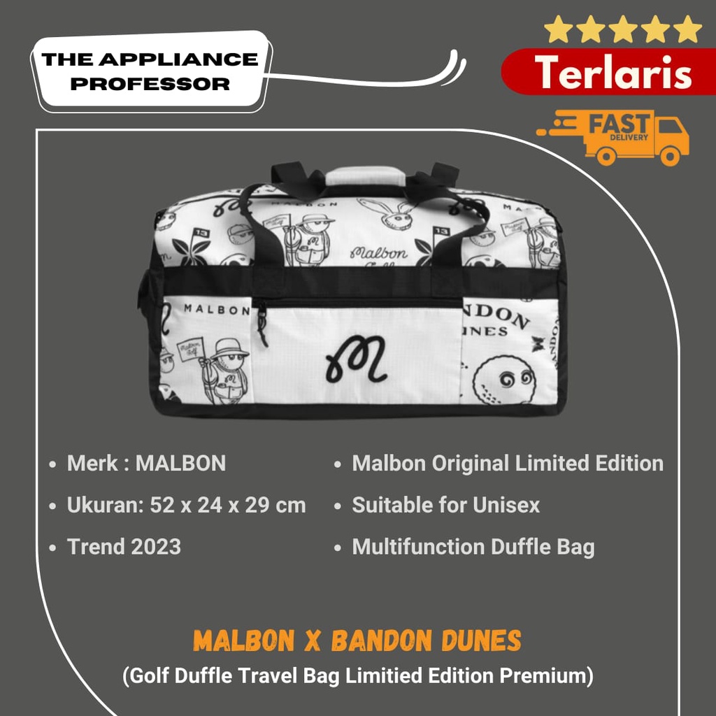 Malbon Golf × Bandon Dunes Duffle Bag 🔍A closer look at the Malbon x Bandon Dunes Duffle Bag This