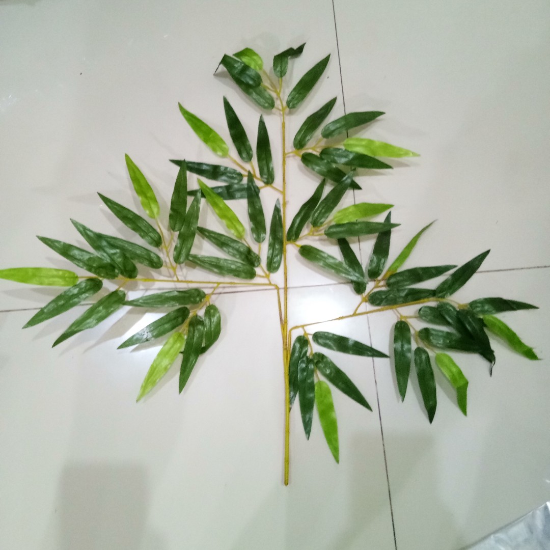 Daun Plastik Bambu - Daun Bambu Artificial - Bunga Dekorasi Artificial