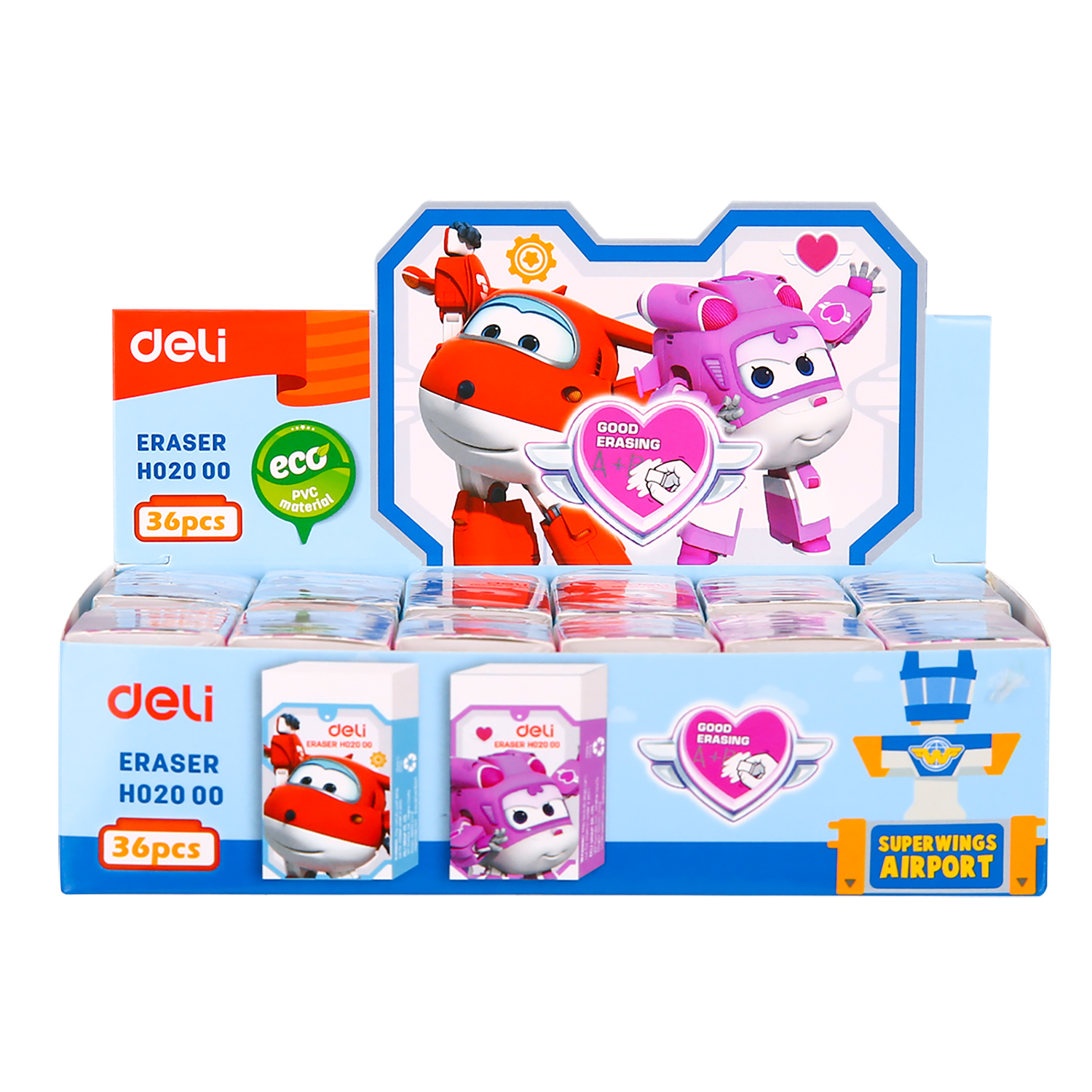 Deli Penghapus Pensil Kecil Karakter Super Wings Bersih Dan Bebas Debu Putih 45 25 12mm Eh02000 Lazada Indonesia