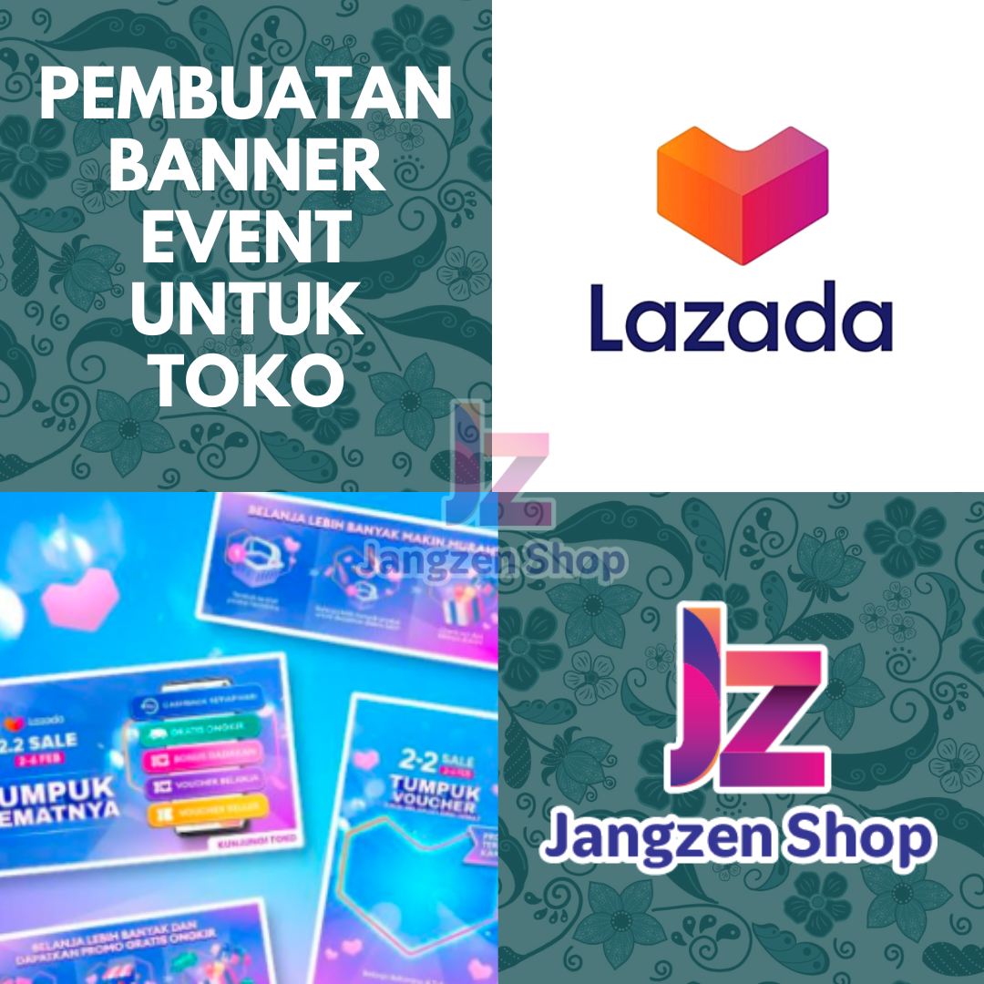 Pembuatan Desain Banner Toko Lazada Custom | Lazada Indonesia