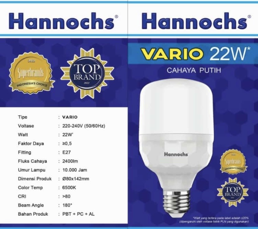 Bohlam LED Capsule HANNOCHS VARIO Lampu LED Bulb Tabung HANNOCHS VARIO ...