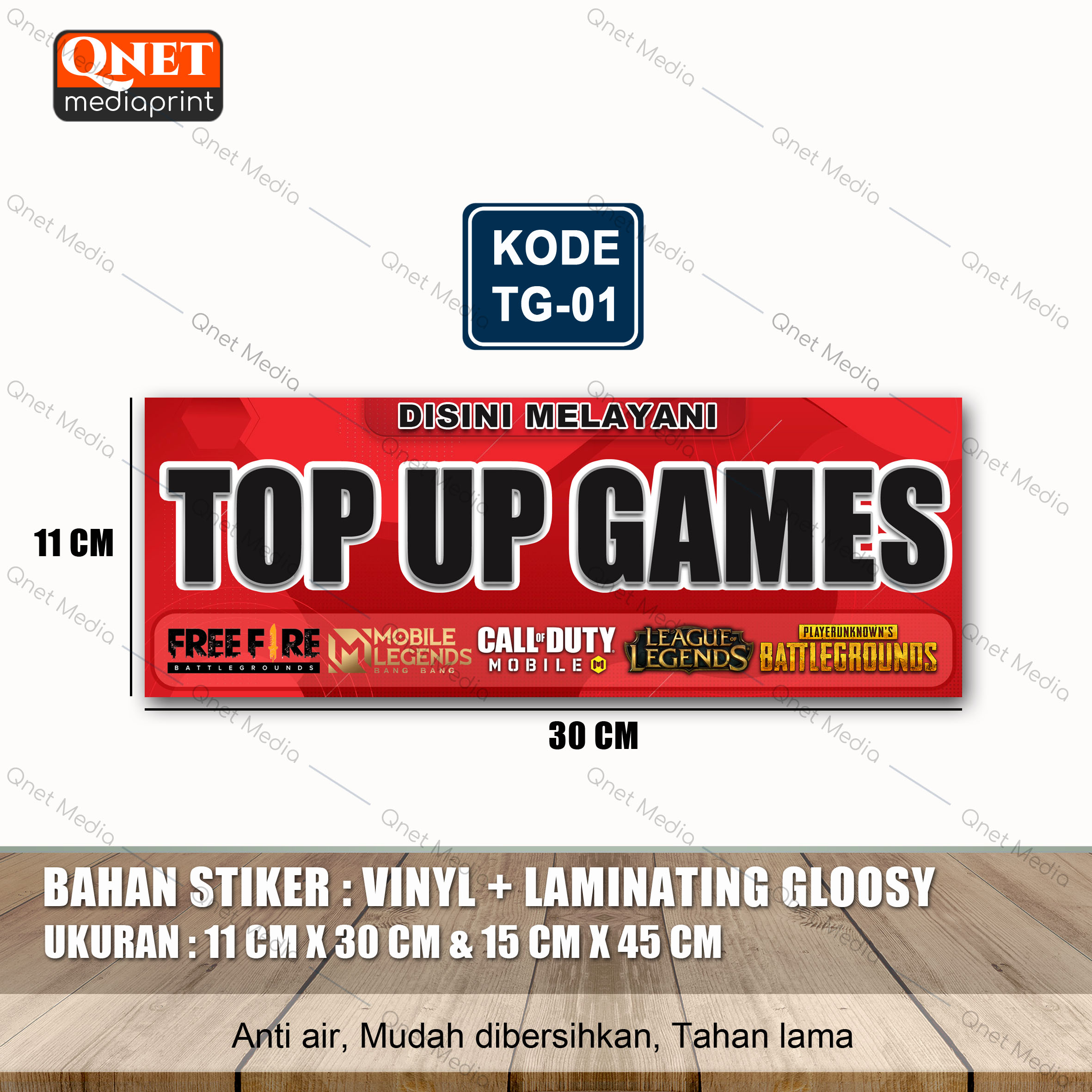 STIKER TOP UP GAMES + LAMINASI GLOSSY | Lazada Indonesia