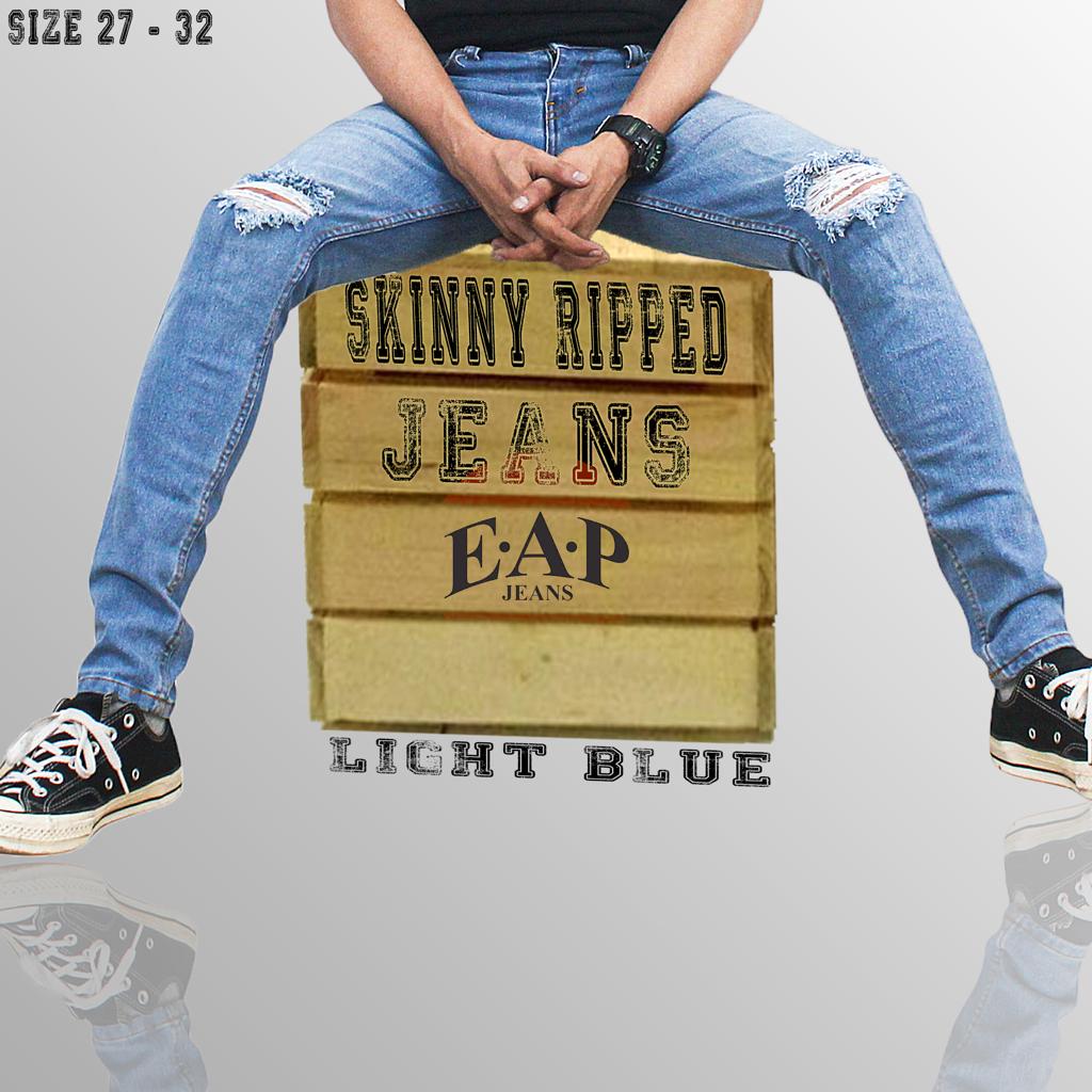 Jual Mens Ripped Skinny Jeans Terbaru 