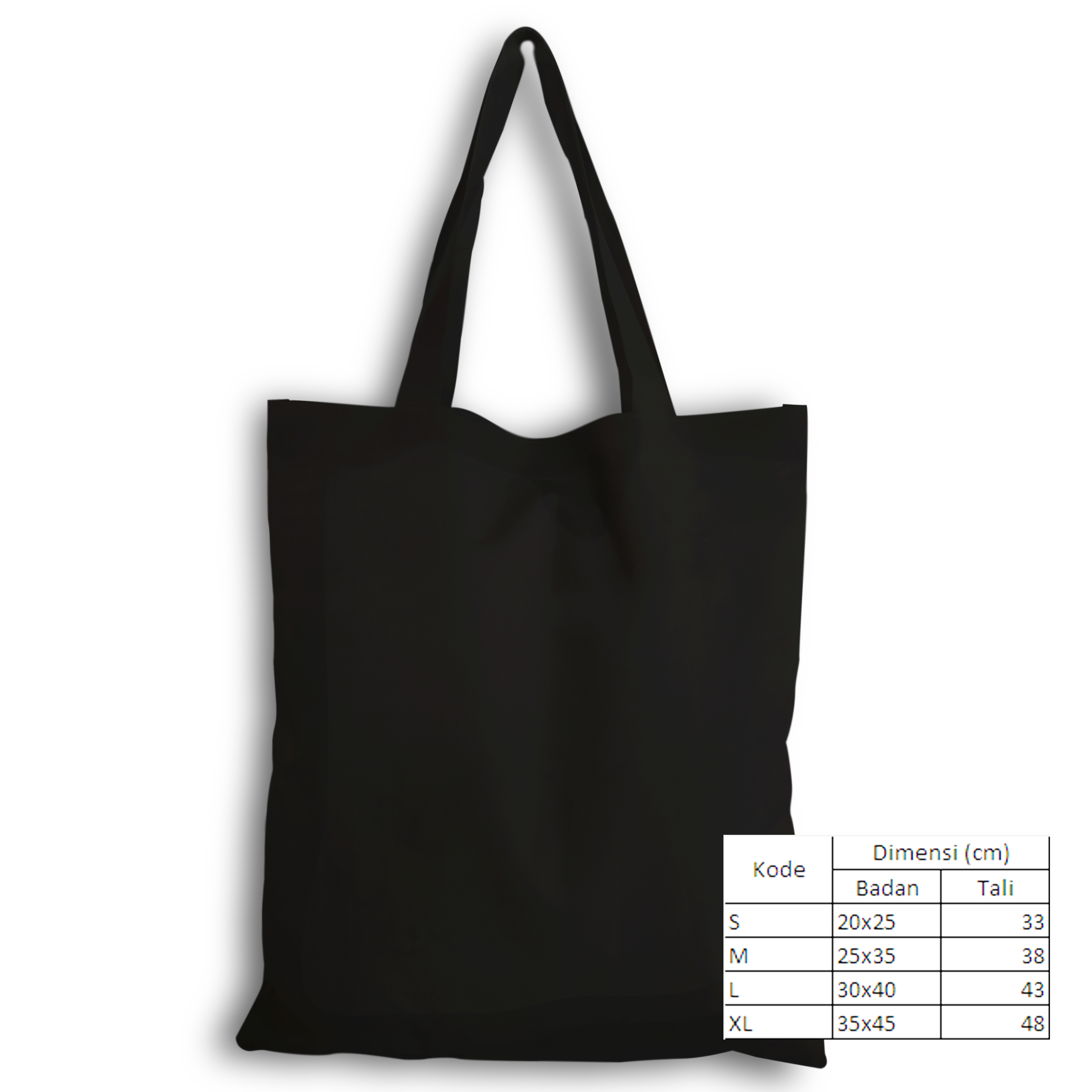 Totebag Kanvas Polyester - Polos Tanpa Desain - Tas Jinjing Polos - Tas