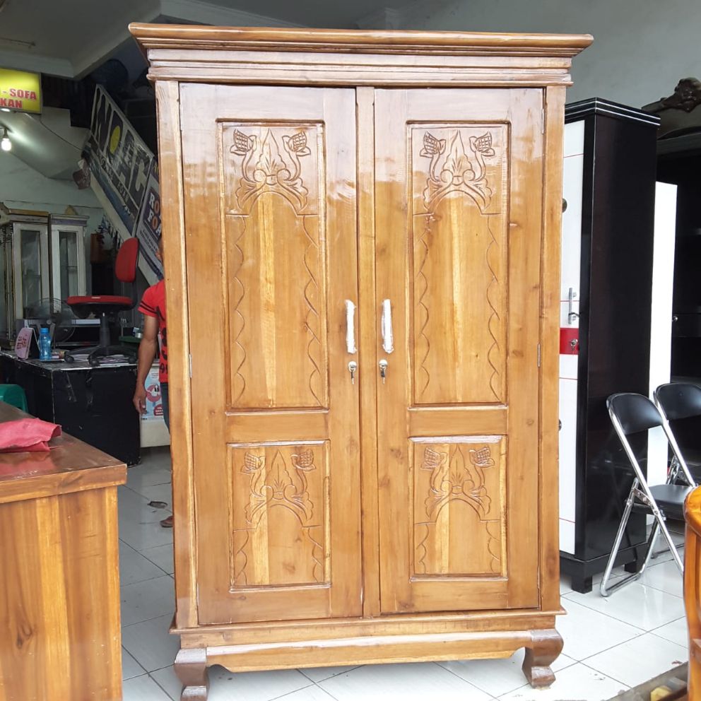 Lemari Pakaian Jati Full 2 Pintu /Trinity Jaya Furniture Lazada Indonesia