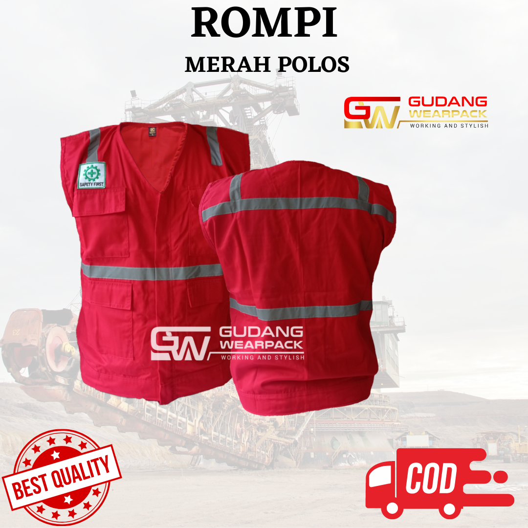 Atasan Rompi Wearpack Atasan Safety Model Rompi Warna Merah Polos | Lazada Indonesia