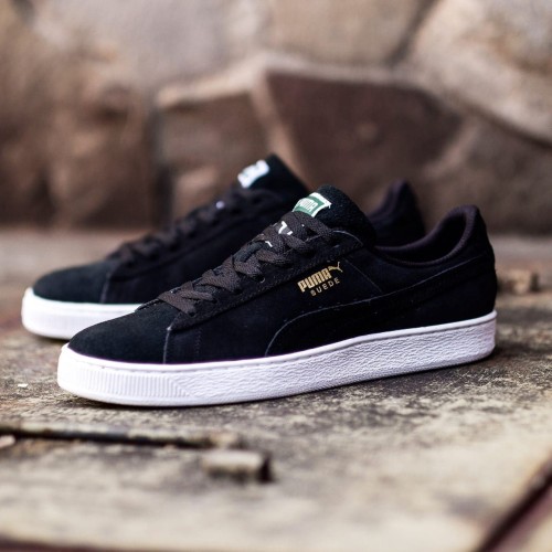 puma black classic suede