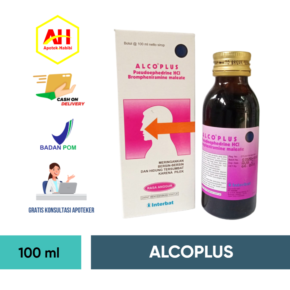 Alco Alko Alxo Alco Plus Alko Plus sirup merah 100ml Obat pilek anak
