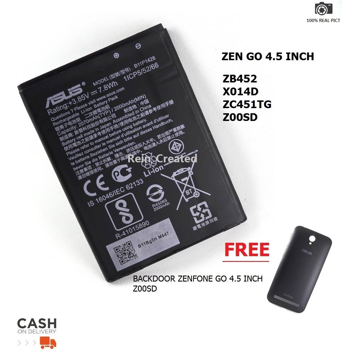Free Backdoor Zen Go 4 5 Baterai Asus Zenfone Go 4 5 Inch Z00sd Zb452 X014d Original 100 Lazada Indonesia