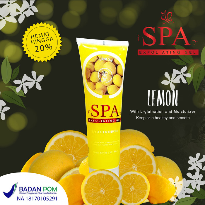 Spa Syb Exfoliating Gel Lemon Exploating Wajah Isi Real 300 Ml Mengangkat Kotoran Dan Kulit Mati