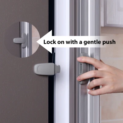 EDITHVER Home Cabinet Kids Child Lock Freezer Lock Baby Safety Fridge Door Lock Refrigerator Catch
